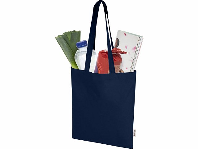 Эко-сумка «Мадрас Блэнд» из переработанного хлопка 140 г/м2