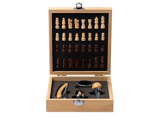Набор для вина с шахматами «ФРЕСНО»