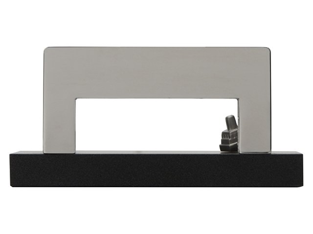 Подставка для визиток "Круиз", серебристый/черный 