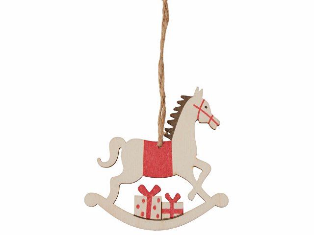 Деревянная подвеска на елку «Poni»