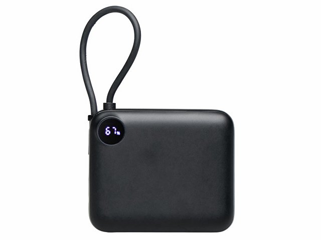 Внешний аккумулятор со встроенным кабелем «Liri», QC/PD, 10000 мАч