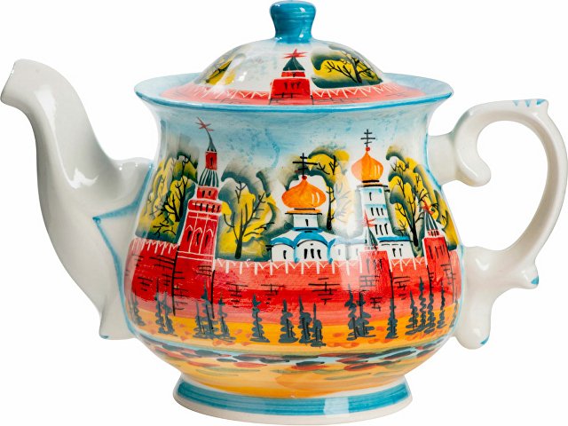 Подарочный набор «Деревенские вечера»: кукла на чайник, чайник заварной с росписью