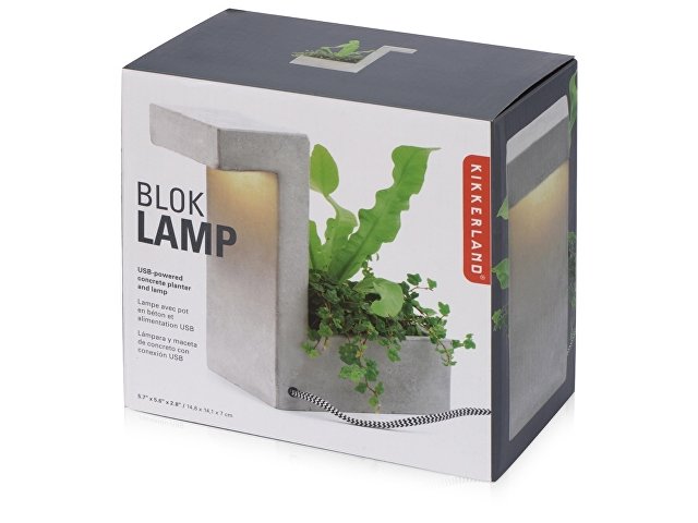 Настольная лампа из бетона «Blok Lamp»