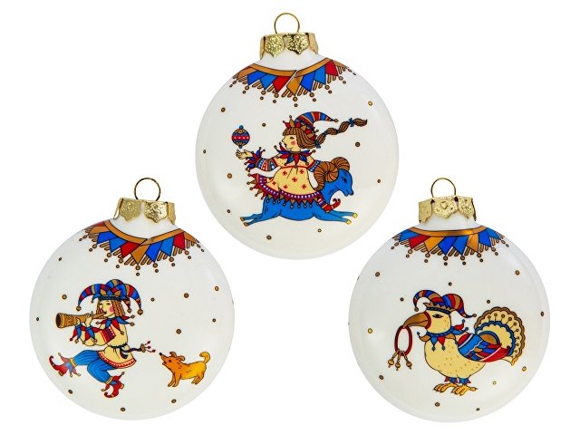 Набор новогодних шаров, 3 шт