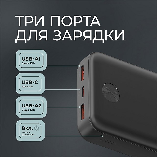 Внешний АКБ NRG Power V2 20000 мА-ч, 2A, 2xUSB