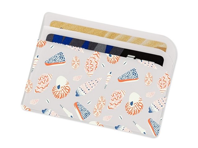 Картхолдер для 3-х карт с возможностью полноцветной печати, софт-тач