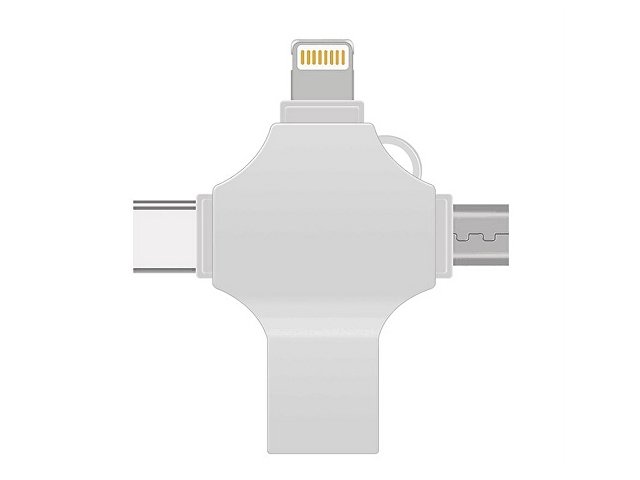 USB 3.0-флешка на 256 Гб 4-в-1 с разъемами Micro USB, Type-C и Lightning