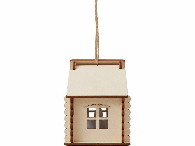 Деревянная подвеска на елку с подсветкой «Lumihut»
