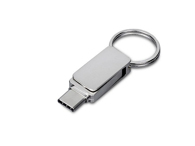 USB 3.0- флешка «Mercury» на 32 Гб с поворотным механизмом и дополнительным разъемом Type-C