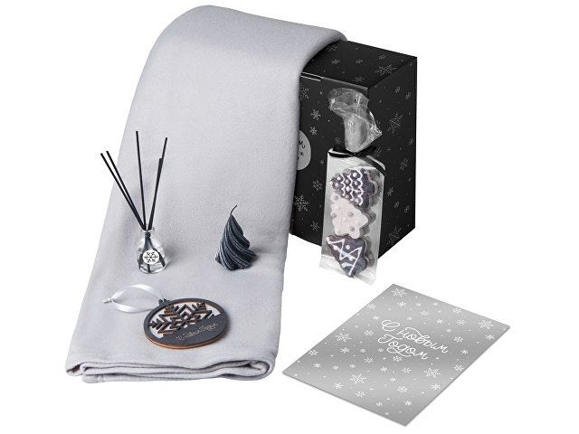 Подарочный набор «Re:Home» с пледом, свечой и диффузором