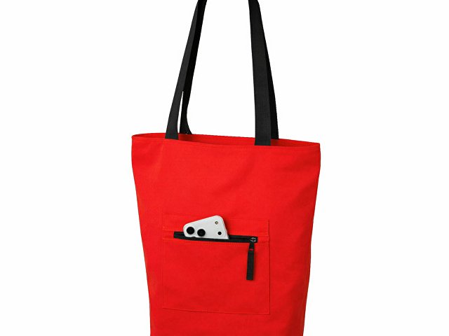 Сумка на молнии Zipper Neo из хлопка 280 г c карманом на молнии спереди