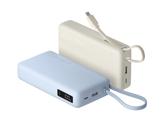 Внешний аккумулятор со встроенным кабелем Xiaomi 67W Power Bank (Integrated Cable), 20000 мАч