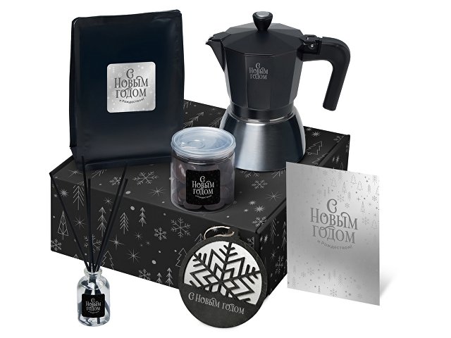 Подарочный набор «Re:Vive» с гейзерной кофеваркой, кофе и диффузором