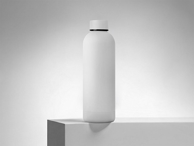 Вакуумная термобутылка с медной изоляцией «Cask», soft-touch, тубус, 500 мл