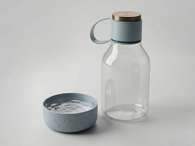 Бутылка для воды 2-в-1 «Dog Bowl Bottle» со съемной миской для питомцев, 1500 мл