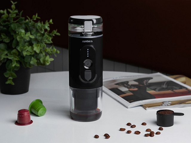 Портативная кофемашина с подогревом «Barista 2» с логотипом Rombica