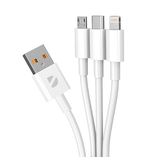 Дата-кабель 3 в 1: micro USB, USB-C, Ligthning, 1.2м