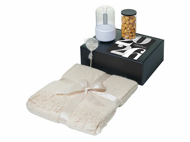 Подарочный набор «Re:Snug» с пледом, увлажнителем и попкорном