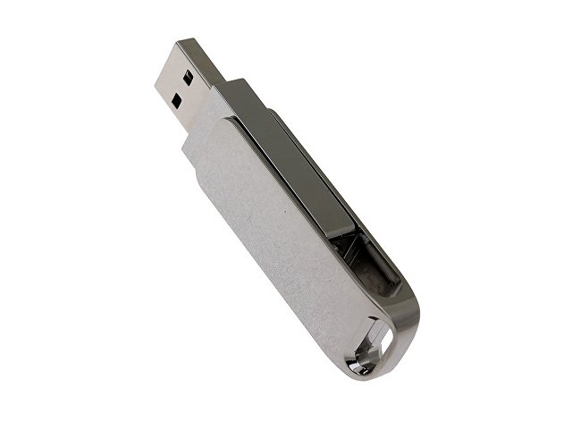USB 3.0- флешка на 64 Гб с поворотным механизмом и дополнительным разъемом Type-C