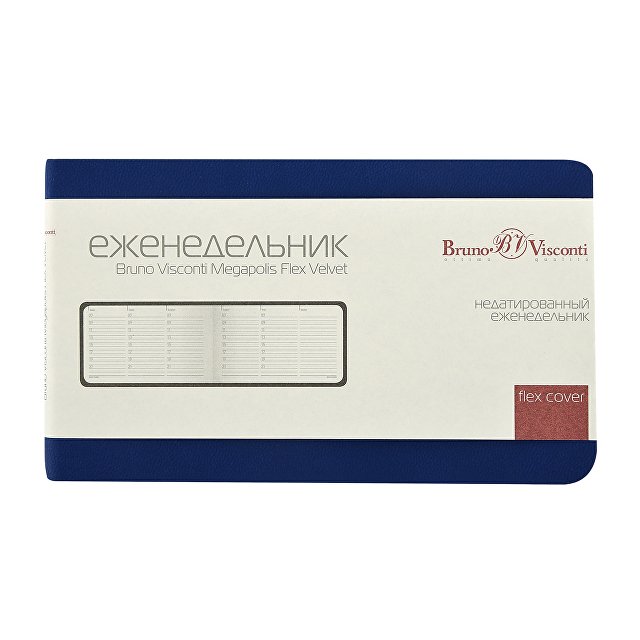 Еженедельник недатированный А6 «Мегаполис Вельвет»