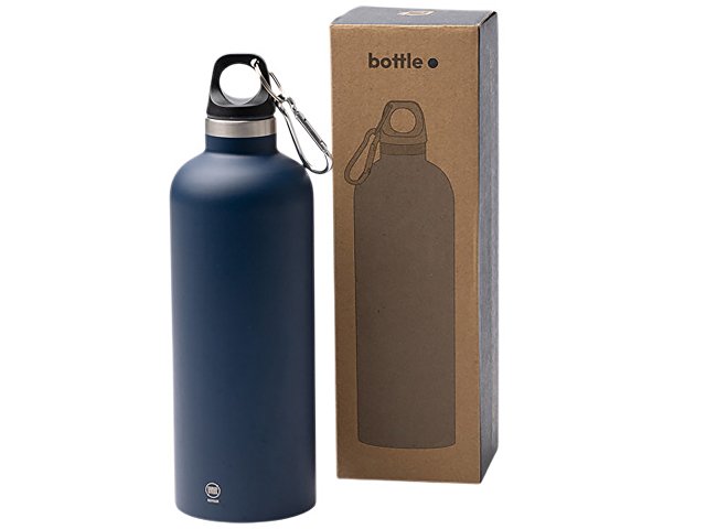 Бутылка «Лювак» из переработанной нержавеющей стали с карабином, 500 мл