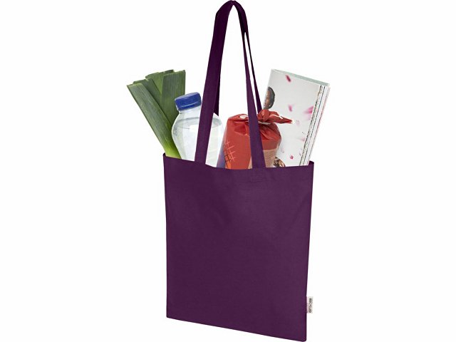 Эко-сумка «Мадрас Блэнд» из переработанного хлопка 140 г/м2