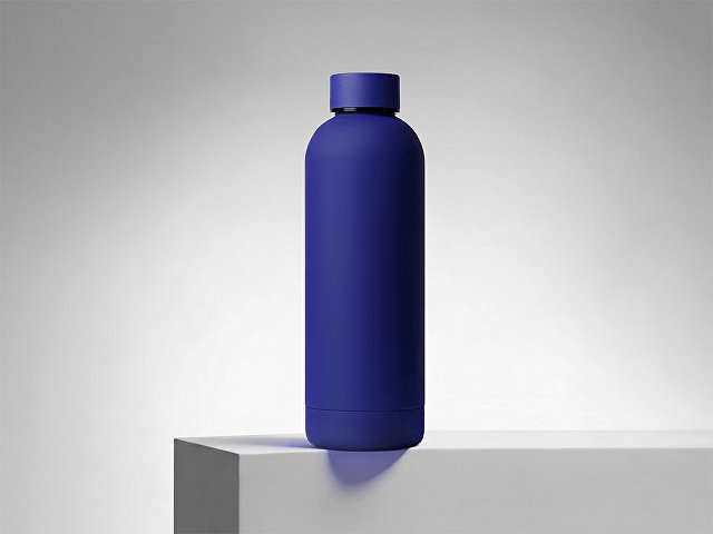 Вакуумная термобутылка с медной изоляцией «Cask», soft-touch, тубус, 500 мл