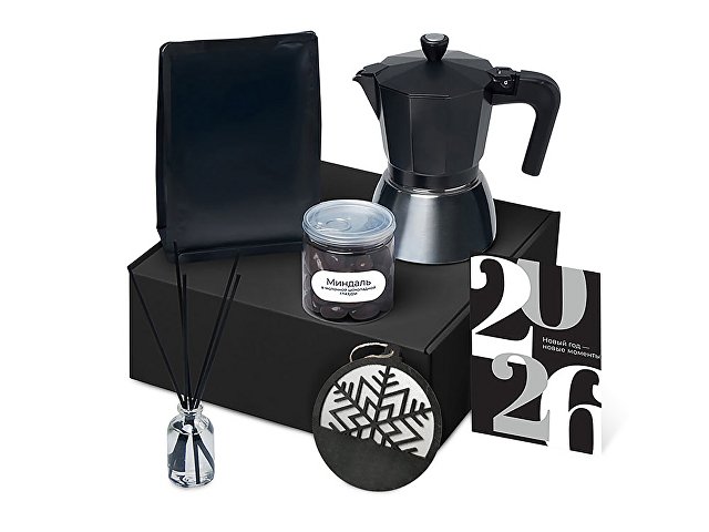Подарочный набор «Re:Vive» с гейзерной кофеваркой, кофе и диффузором