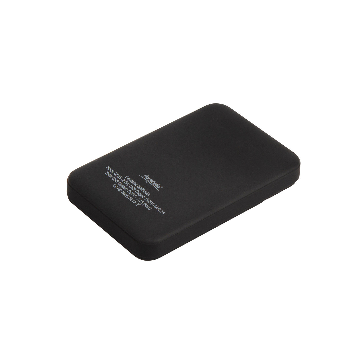 Внешний аккумулятор с подсветкой Скайлайн (Skyline), 5000 mAh, черный