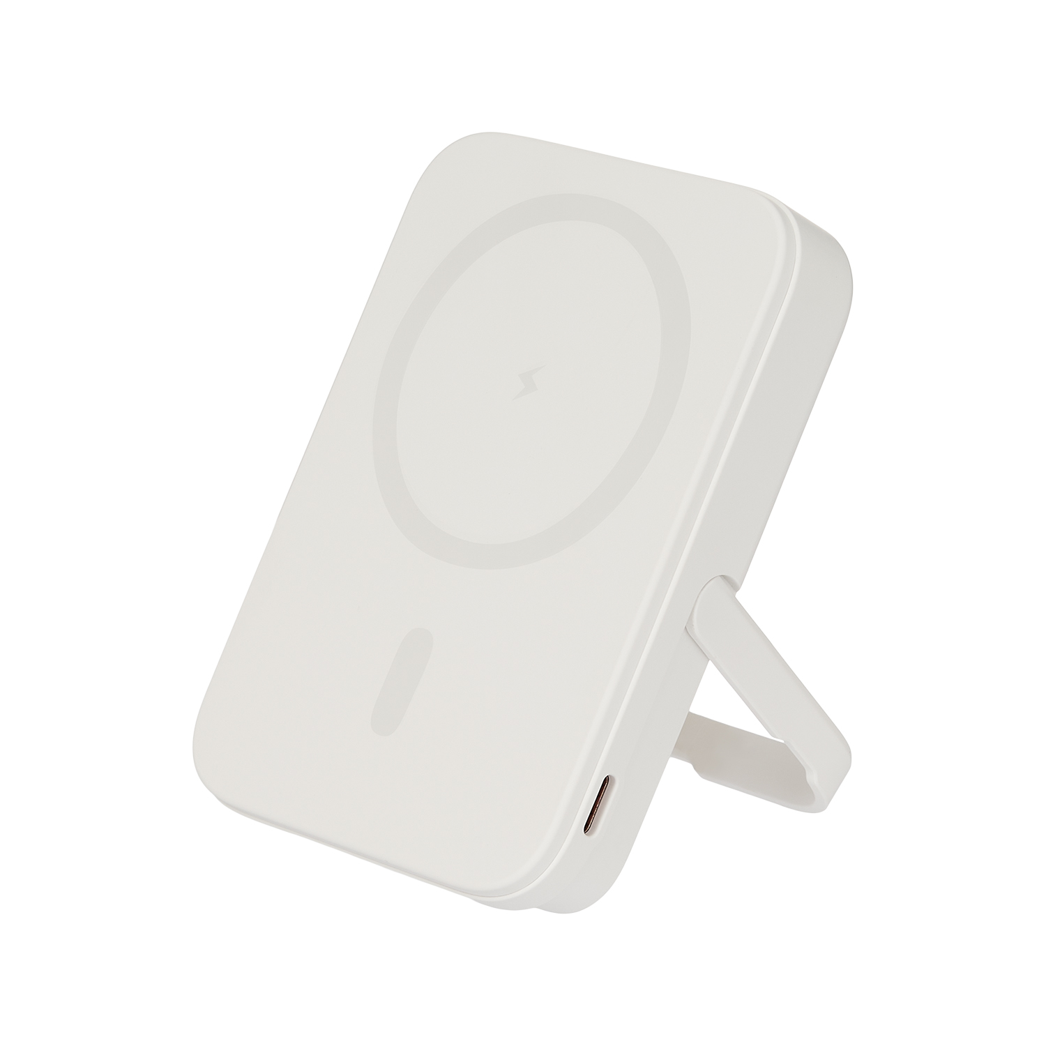 Внешний аккумулятор Юнион PD (Union PD) 10000mAh с функцией беспроводной зарядки 15W, белый Перчик