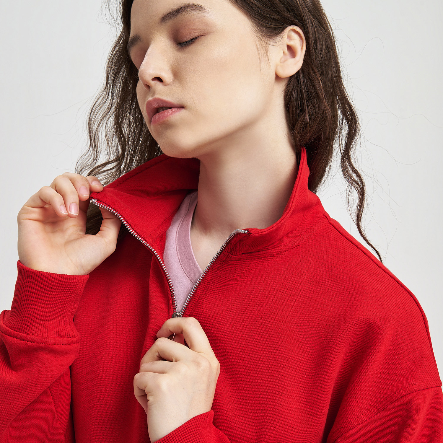 Толстовка на молнии унисекс Флоу (Flow), красная, размер 5XL/6XL