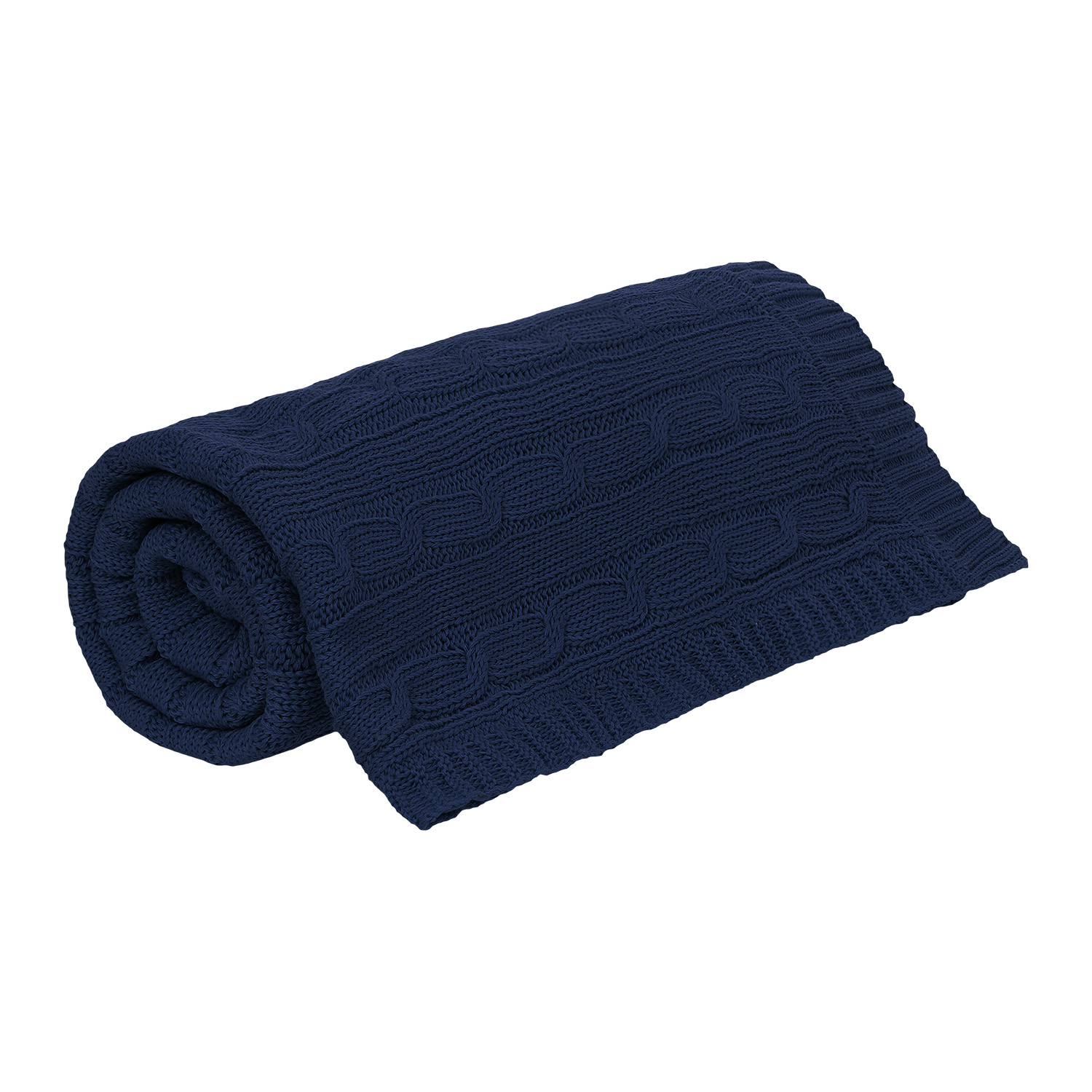 Плед Fado вязаный, синий (без подарочной коробки)