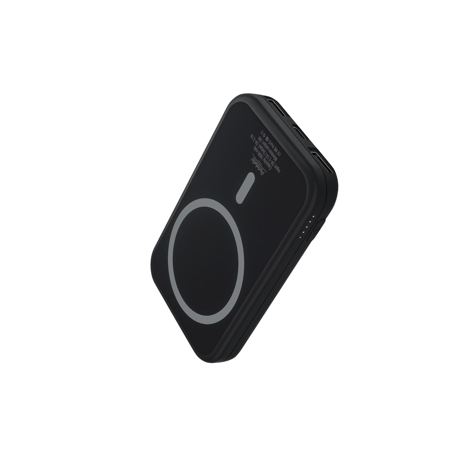 Внешний аккумулятор с беспроводной зарядкой Ultima Wireless Magnetic 5000 mAh, черный
