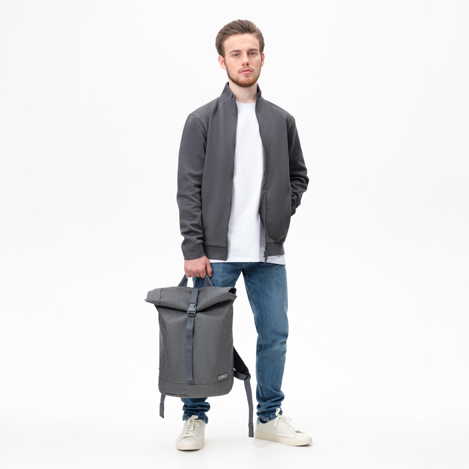 Толстовка на молнии ASTIN антрацит, размер S/M