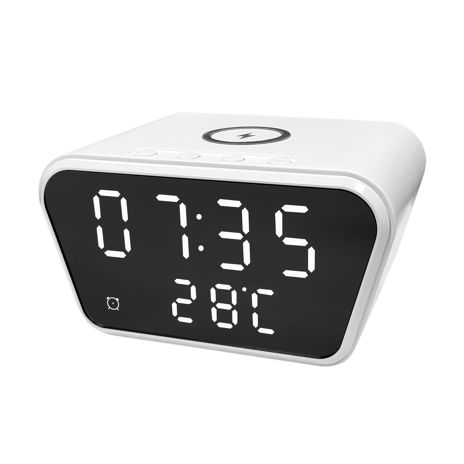 Настольные часы 5в1 с беспроводной зарядкой 15W Tempo СБЕР