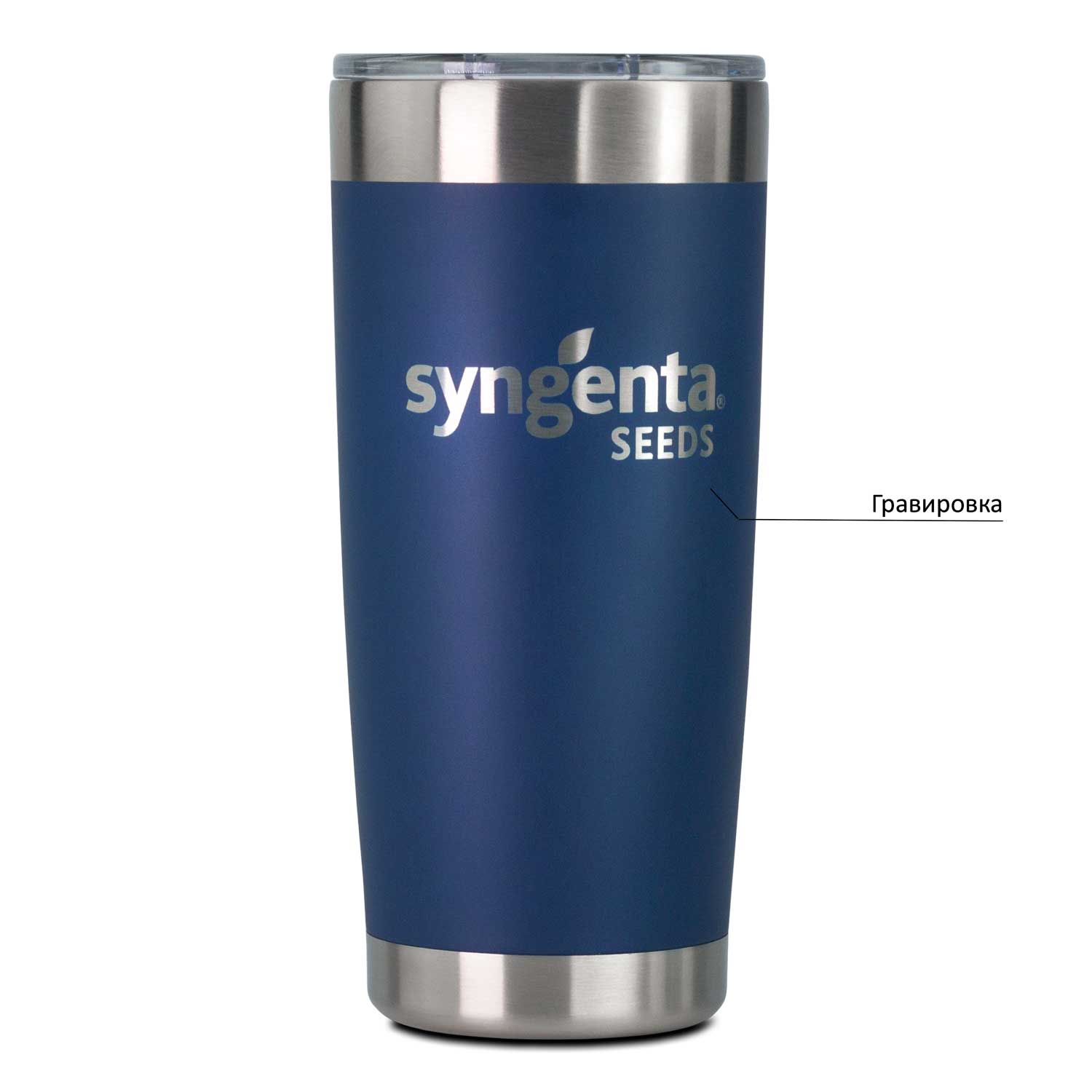 Термокружка вакуумная Crown, синяя