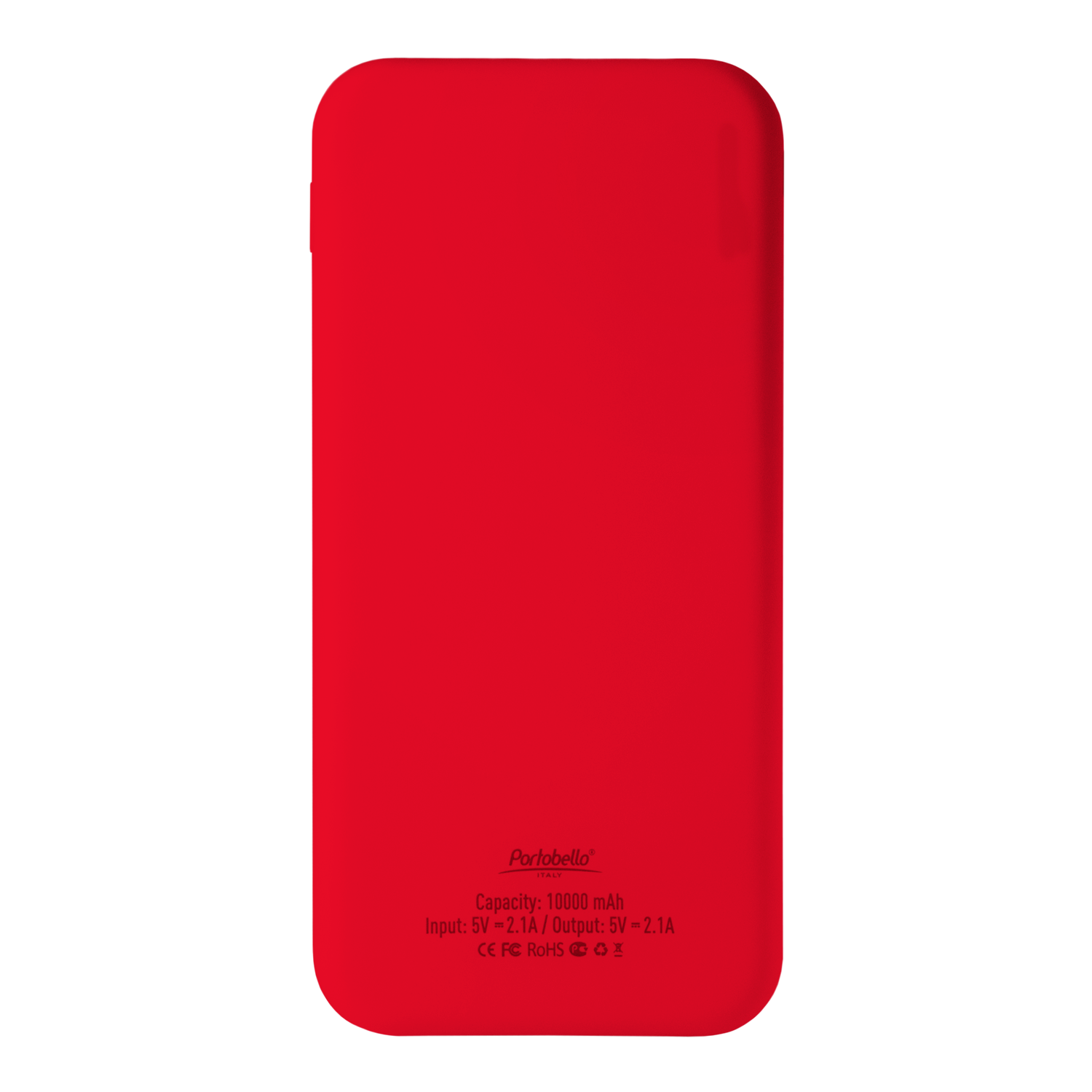 Внешний аккумулятор с подсветкой Luce 10000 mAh, красный