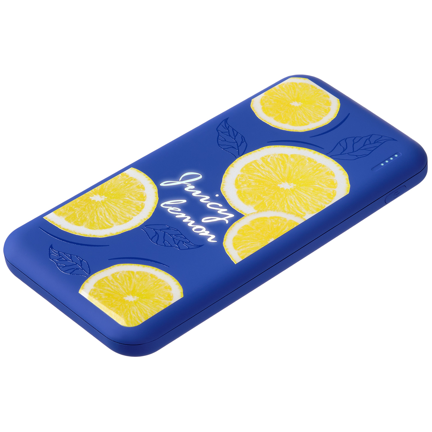 Внешний аккумулятор с подсветкой Luce Ultramarine 10000 mAh, ярко-синий Лимон
