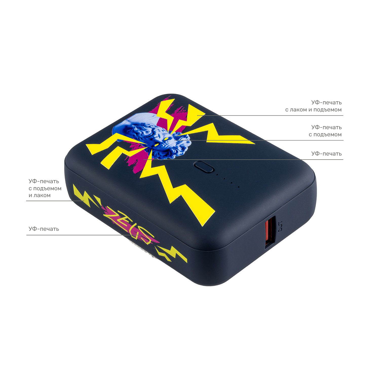 Внешний аккумулятор с функцией быстрой зарядки Formula 10000 mAh, синий Zevs