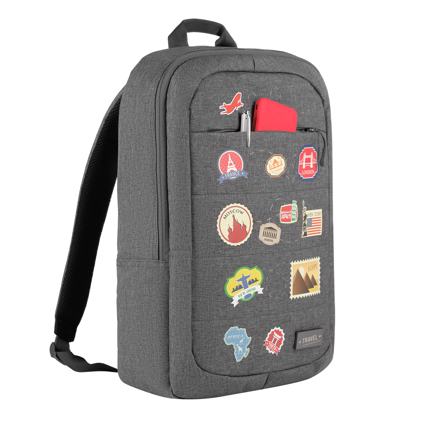 Рюкзак Eclipse с USB разъемом, серый Travel