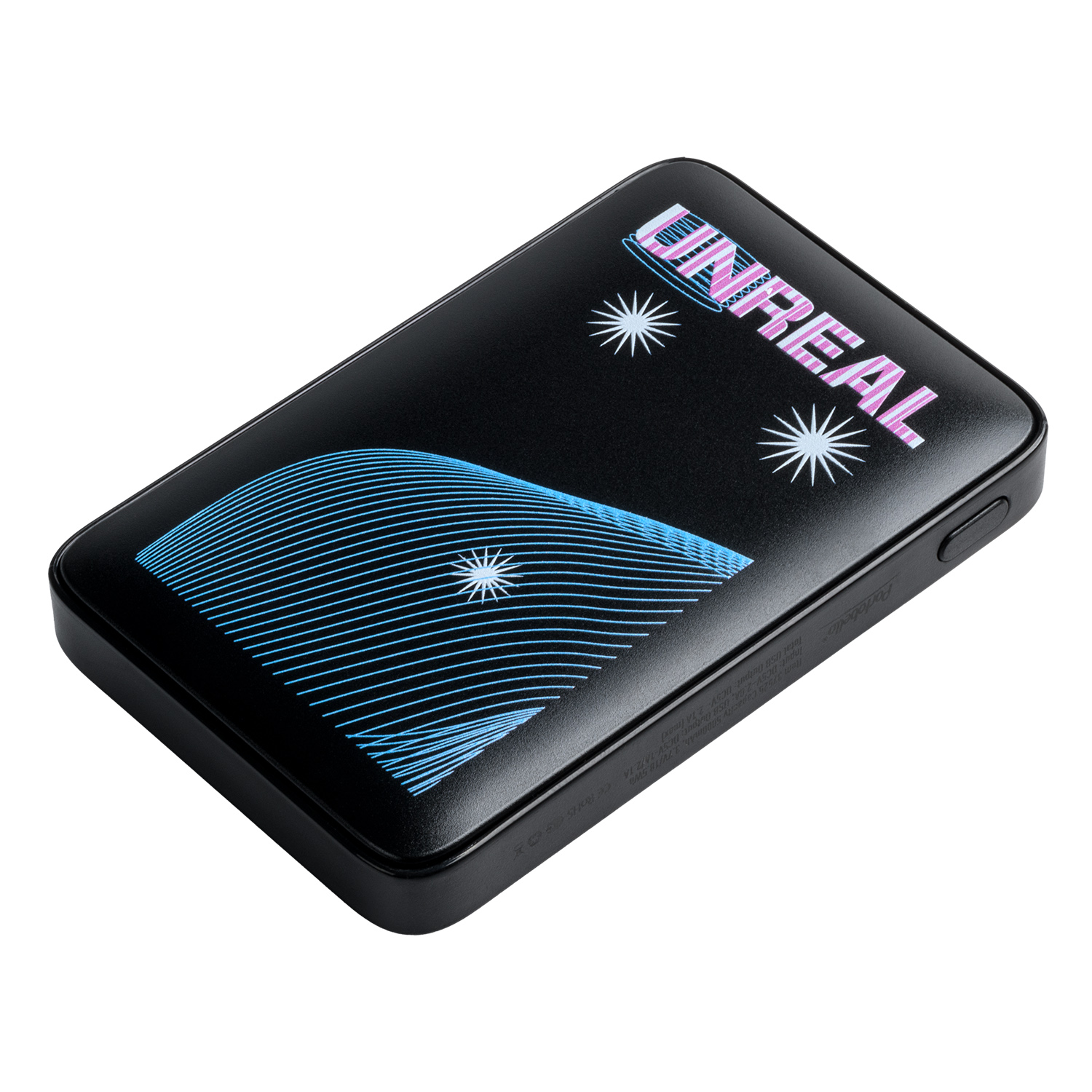 Внешний аккумулятор с цветной подсветкой Ancor 5000 mAh, черный Unreal