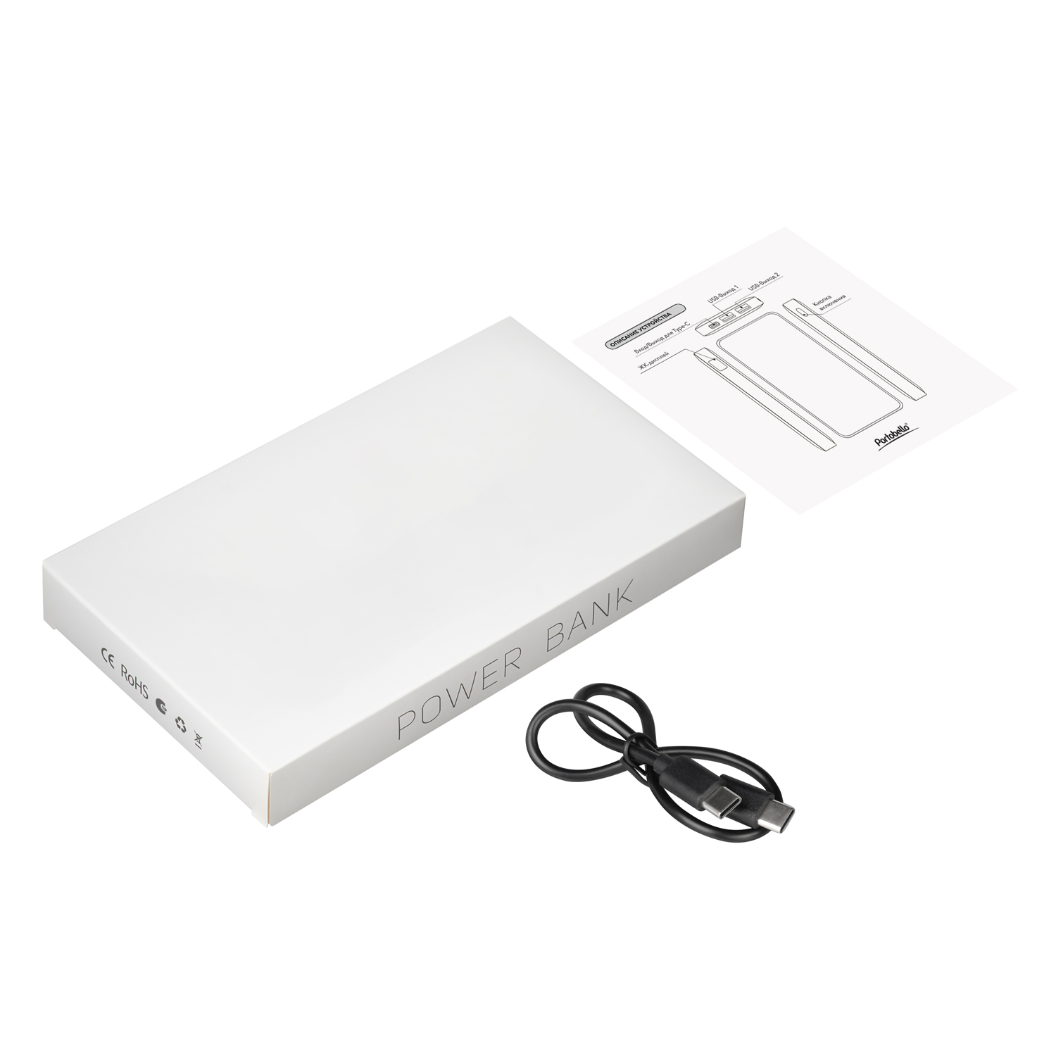 Внешний аккумулятор с подсветкой Ancor PD Plus 10000 mAh, зеленый
