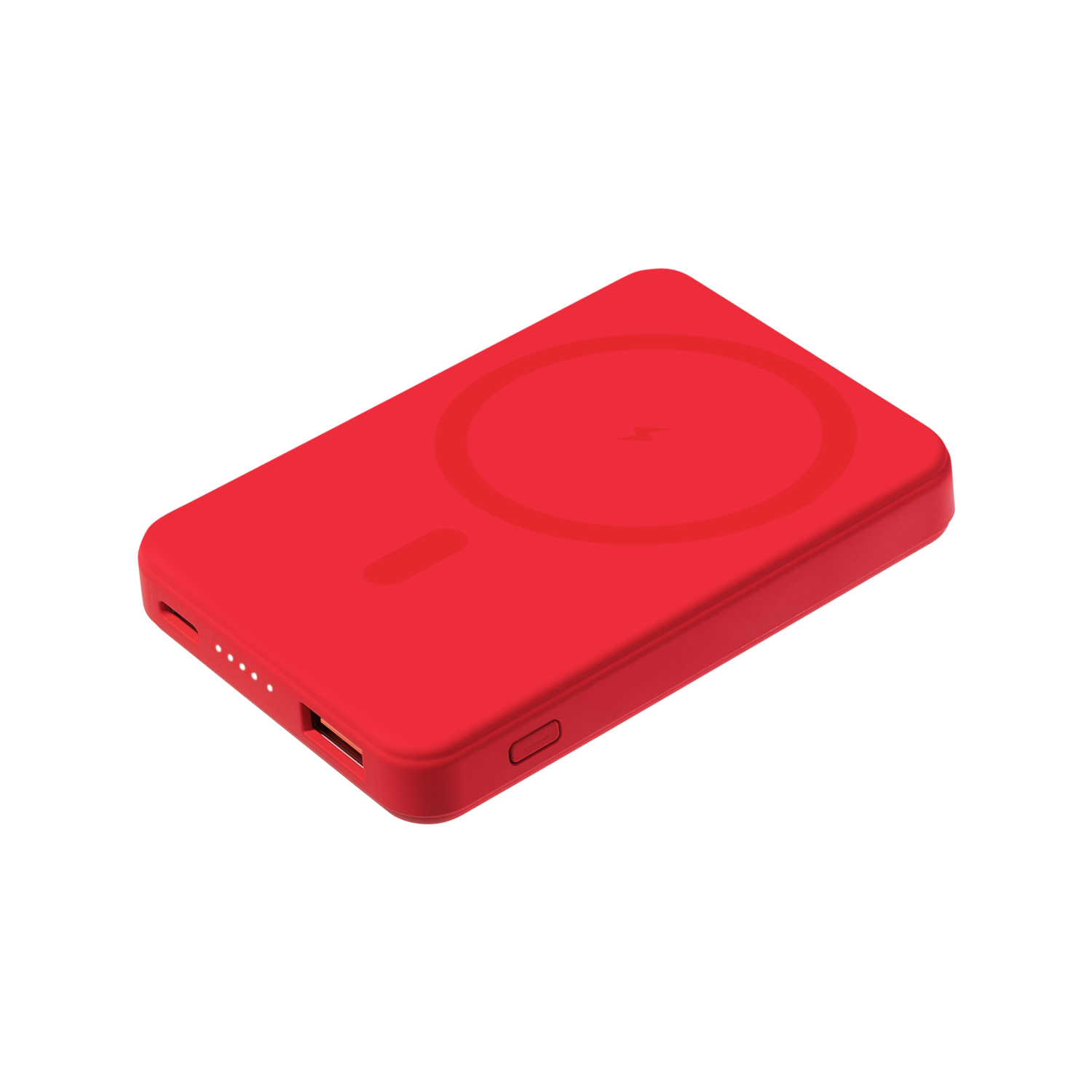 Внешний аккумулятор Largo PD 5000mAh с функцией беспроводной зарядки 15W, красный