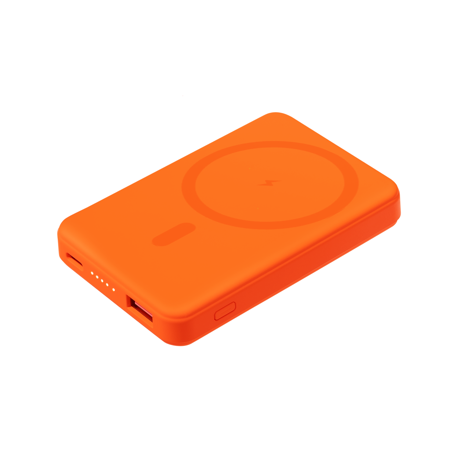Внешний аккумулятор Largo PD 5000mAh с функцией беспроводной зарядки 15W, оранжевый