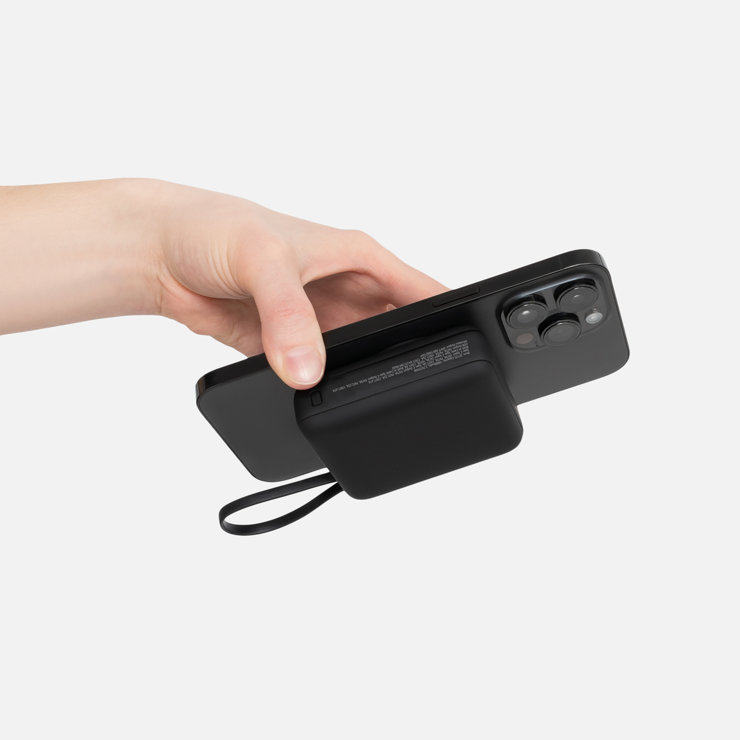 Внешний аккумулятор с подсветкой Ritter PD 10000mAh с функцией беспроводной зарядки 15W, черный