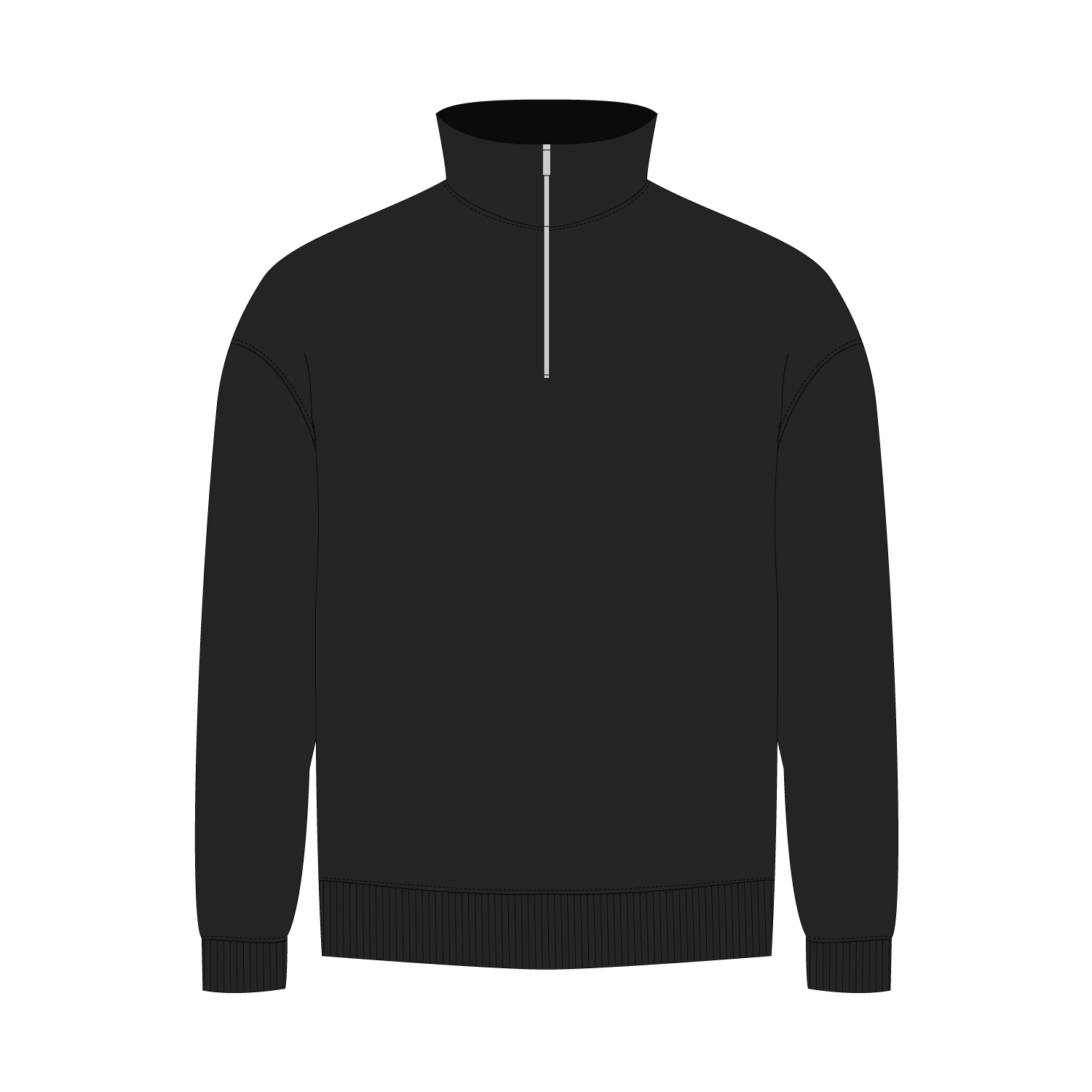 Толстовка на молнии унисекс Флоу (Flow), черная, размер 3XL/4XL