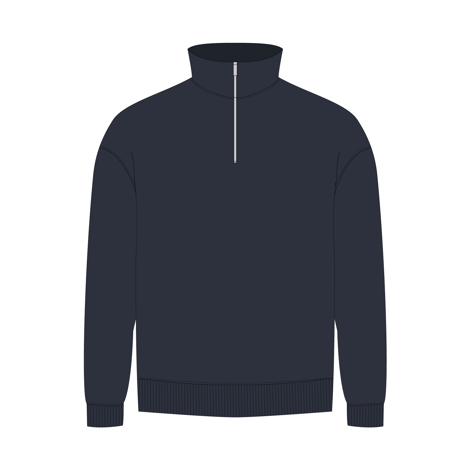 Толстовка на молнии унисекс Флоу (Flow), темно-синяя, размер 3XL/4XL