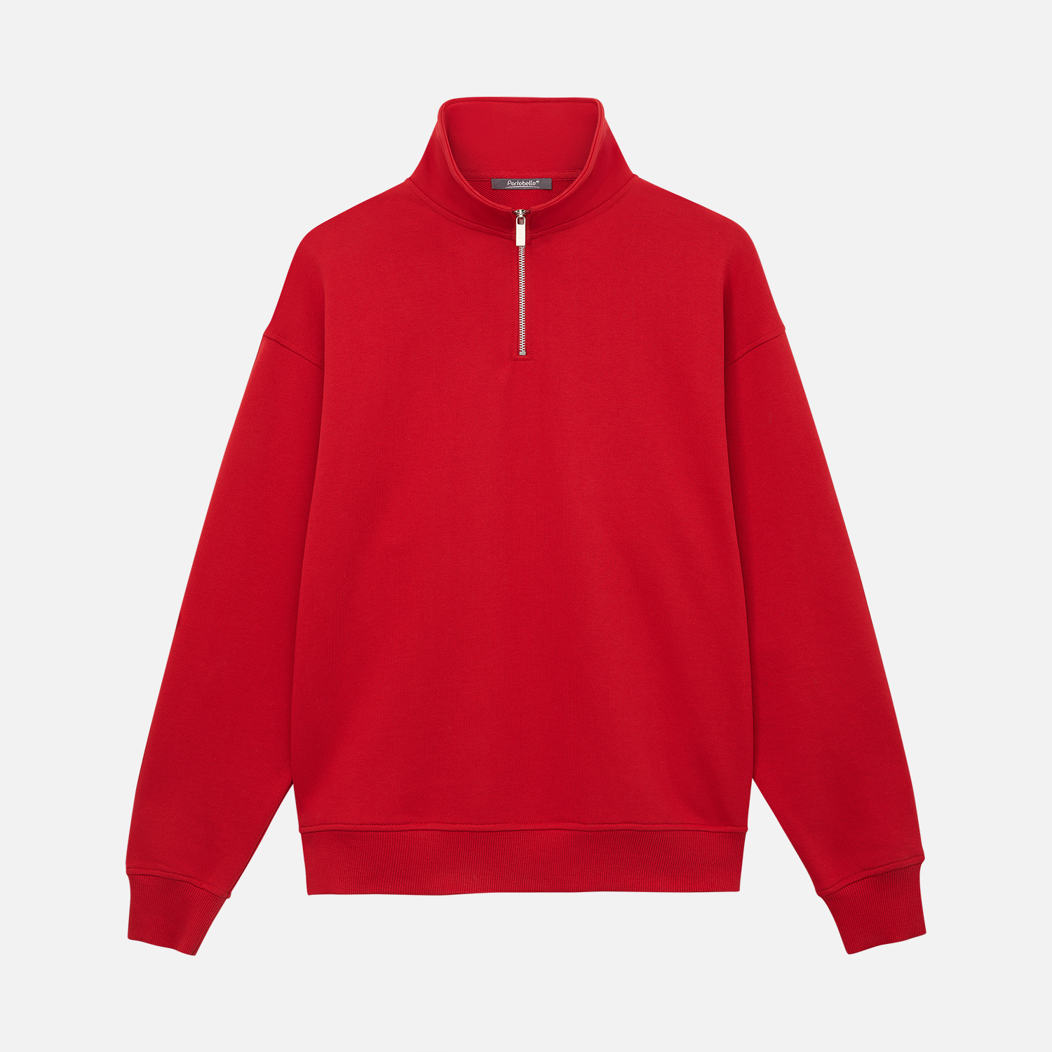 Толстовка на молнии унисекс Флоу (Flow), красная, размер XS/S