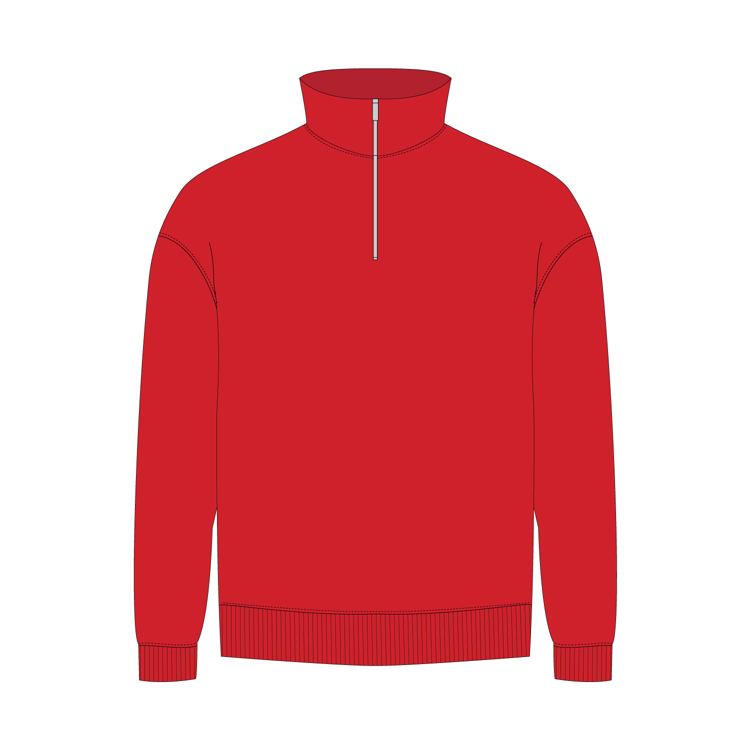 Толстовка на молнии унисекс Флоу (Flow), красная, размер 3XL/4XL