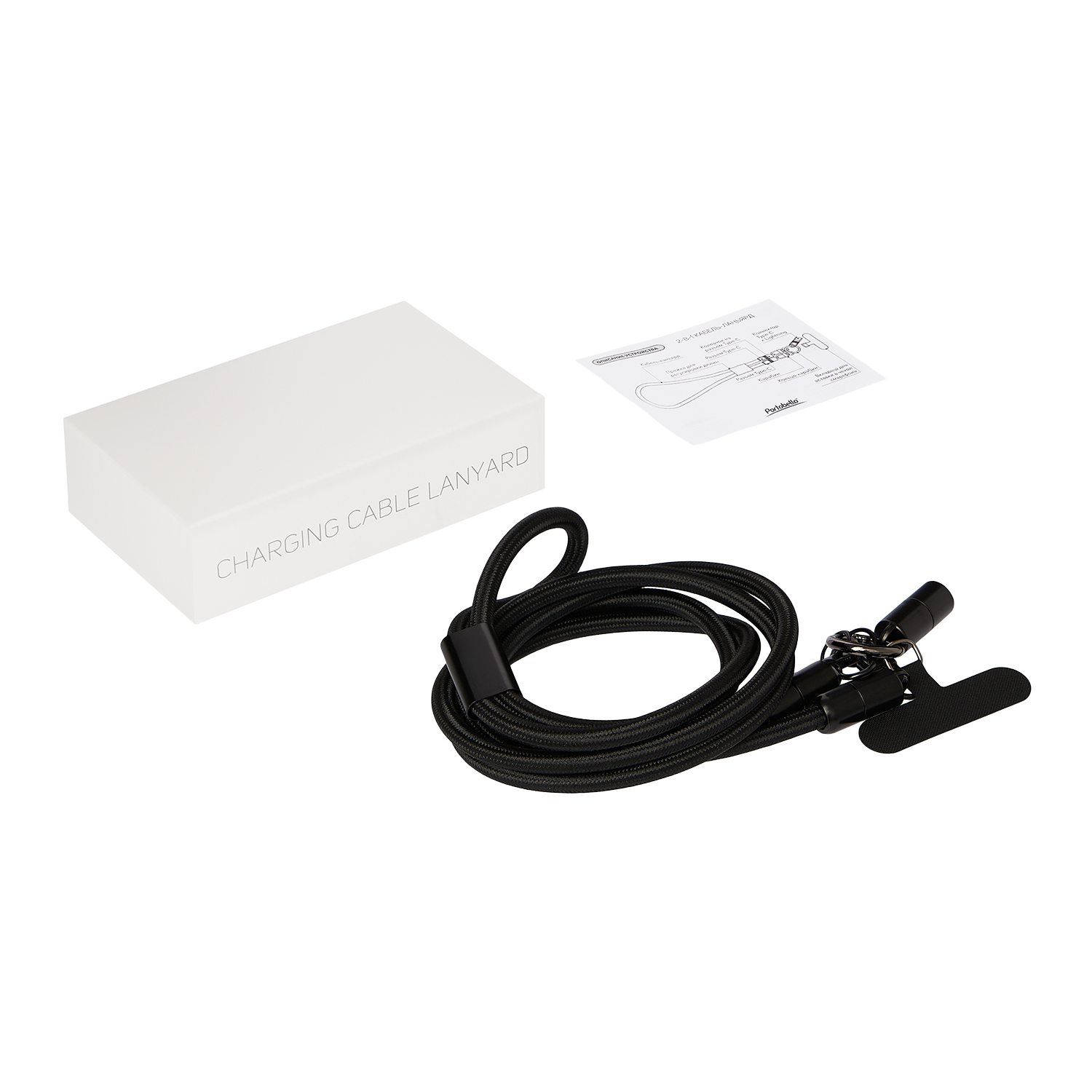 Кабель-ланьярд Voltrix, черный